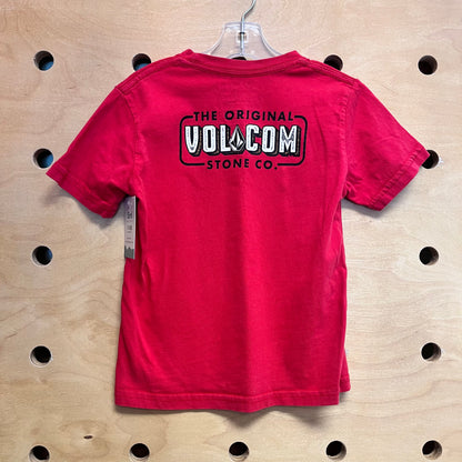 Red Volcom Logo Tee