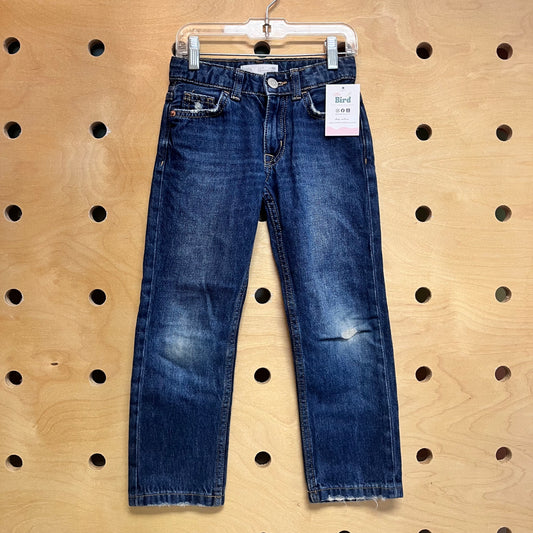 Distressed Straight Denim