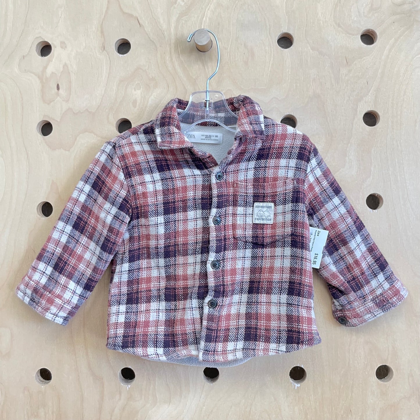 Burgundy Plaid Flannel Shacket