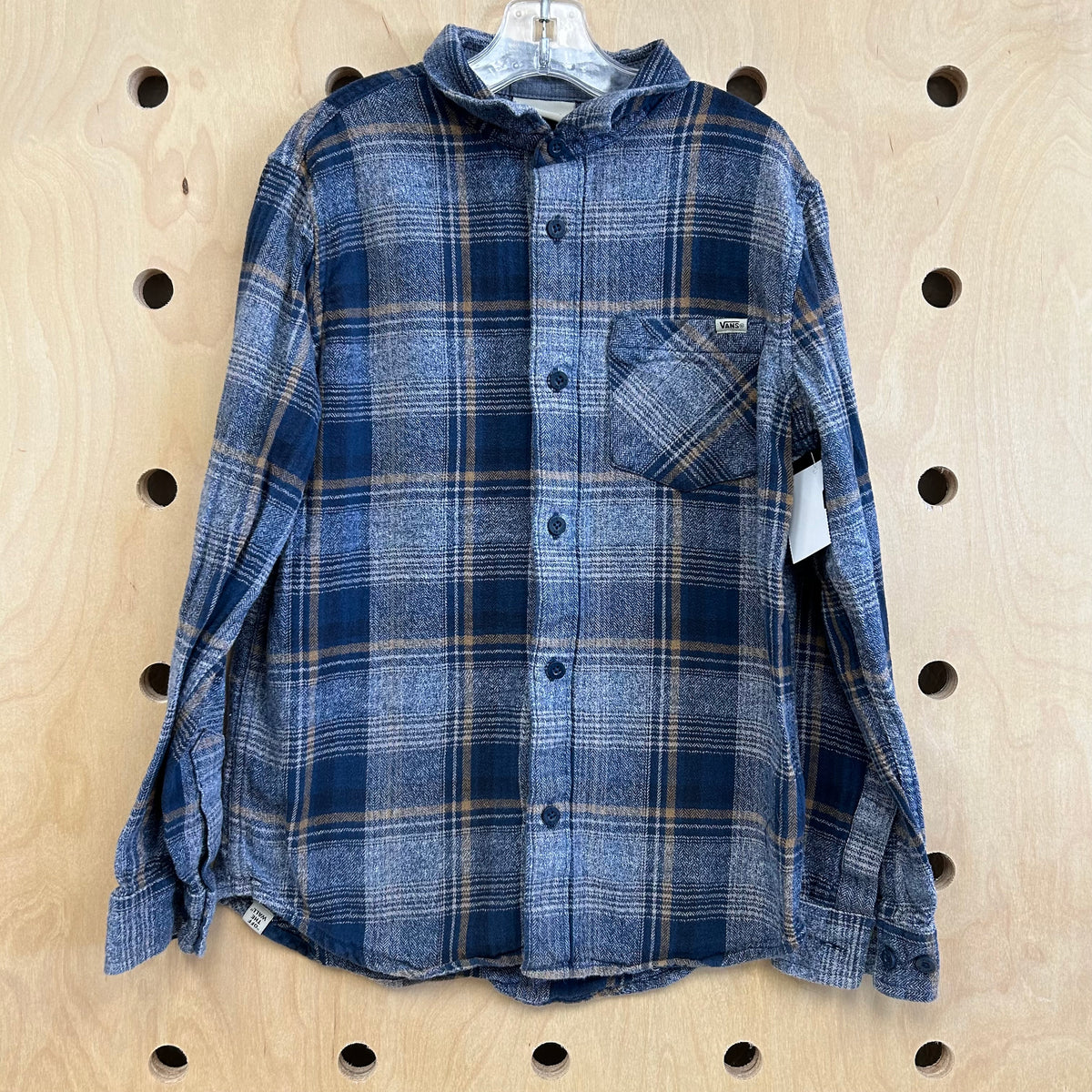 Blue+Tan Plaid Flannel