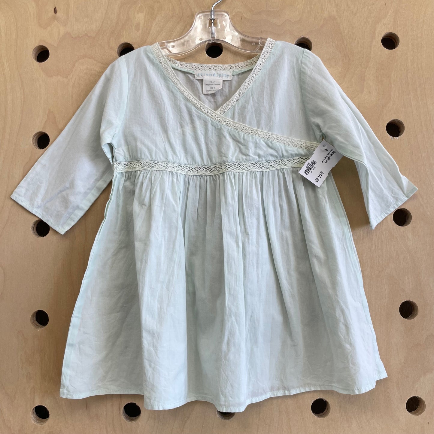 Mint Faux Wrap Dress