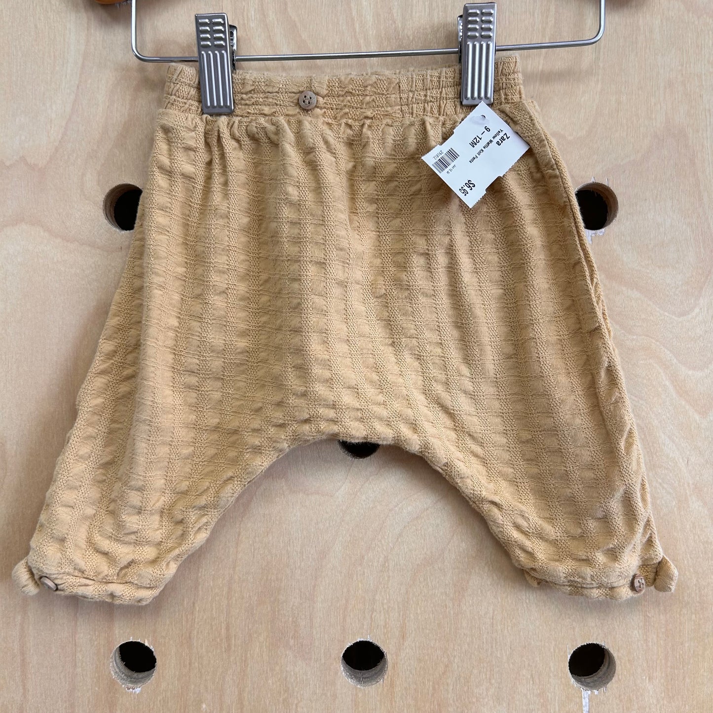 Yellow Waffle Knit Pants