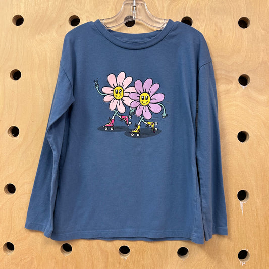 Blue Roller Skating Daisy Long Sleeve