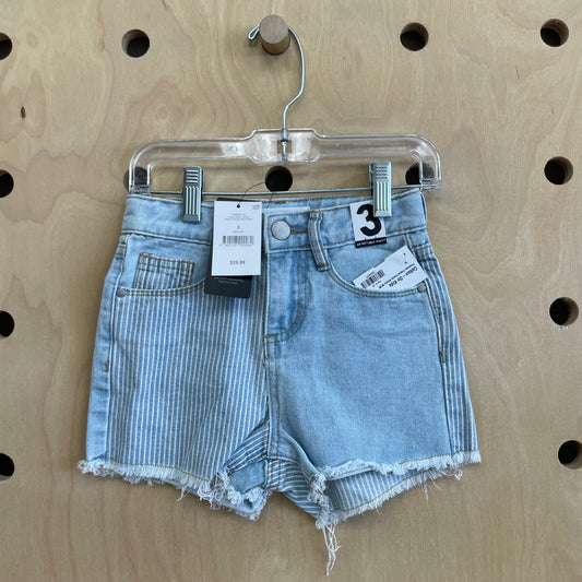 Pinstripe Frayed Denim Shorts NEW!