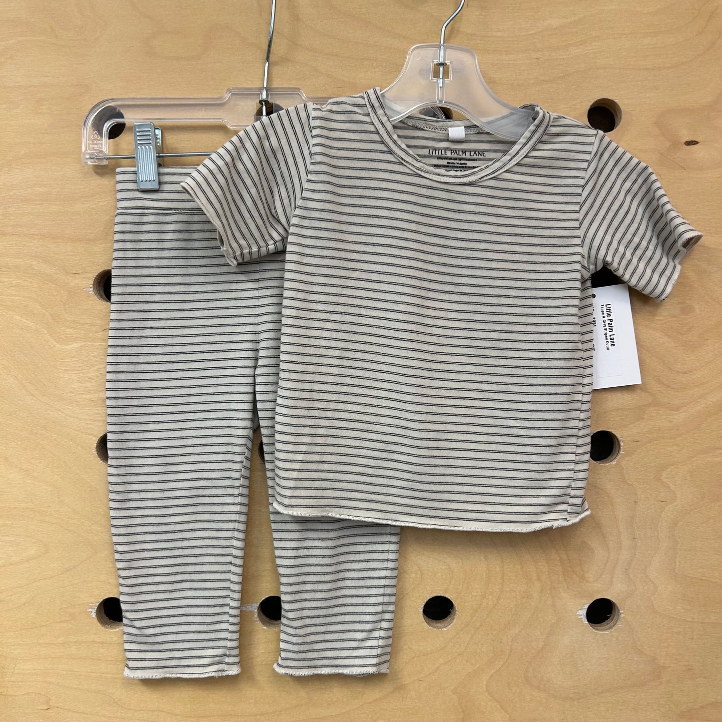 Taupe & Grey Striped Outfit