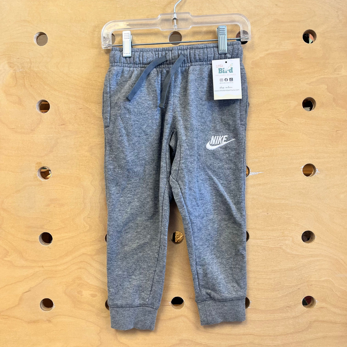 Grey Embroidered Logo Joggers