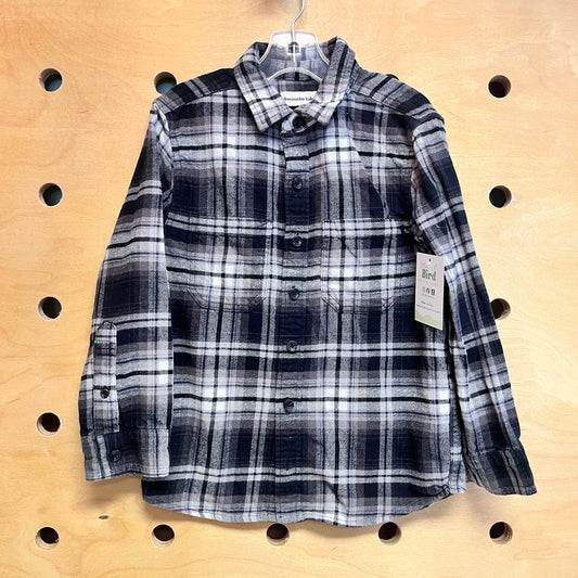 Black/White Plaid Button Up