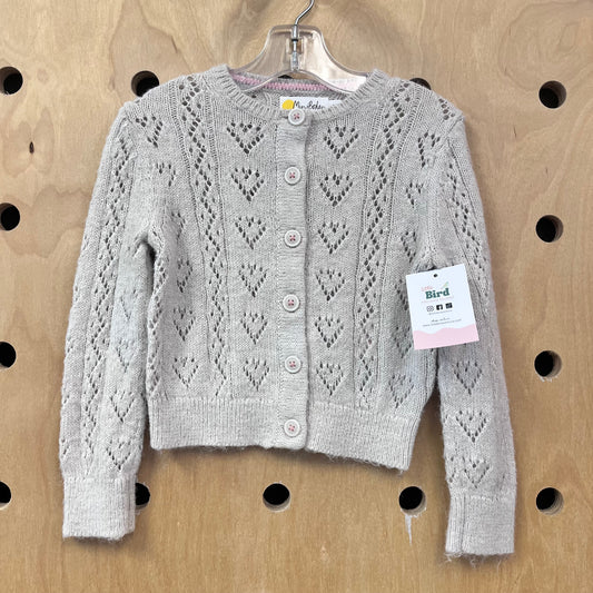 Beige Knit Hearts Sweater