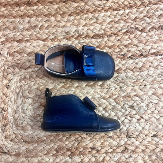 Navy Leather Shoes