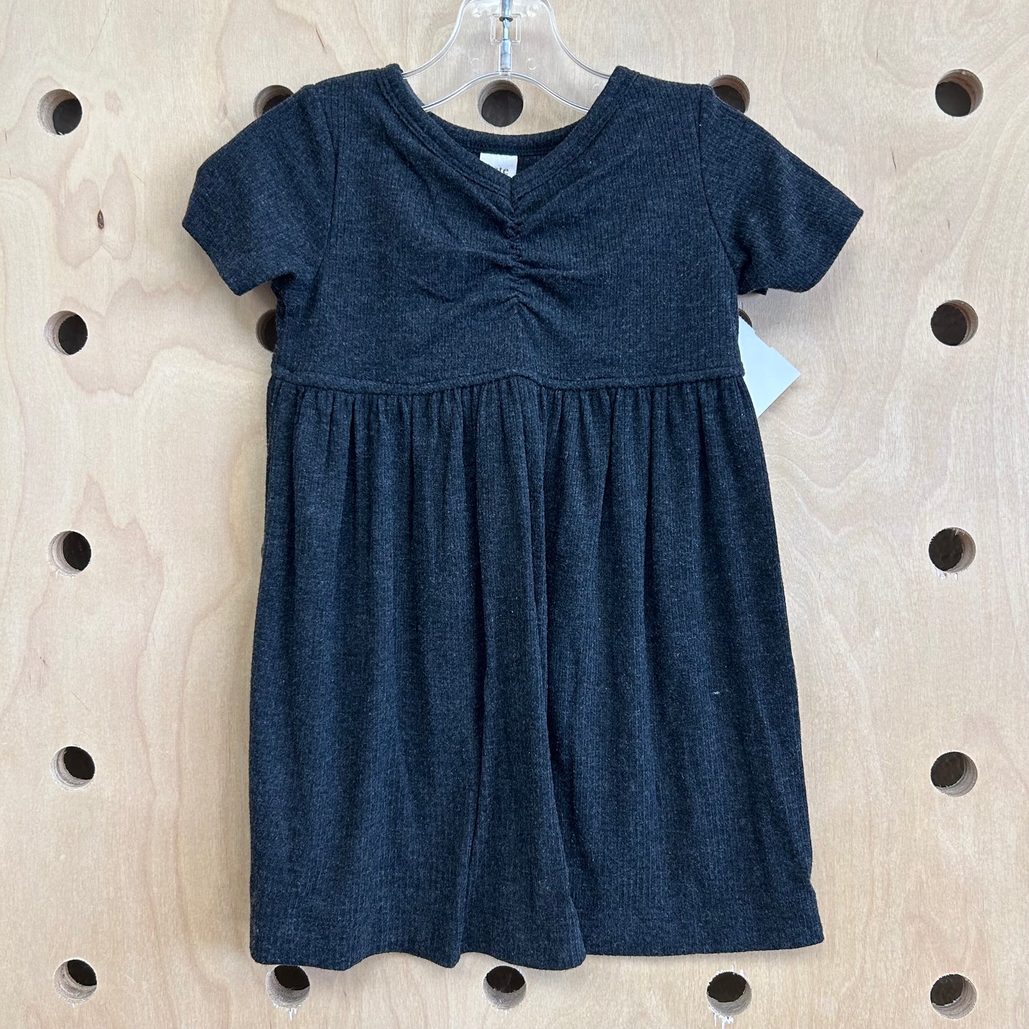 Grey Modal Ribbed Dress