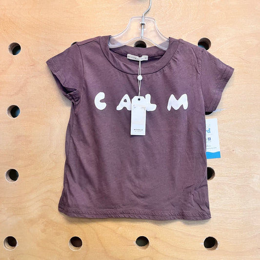 Brown CALM Cotton Tee NEW!