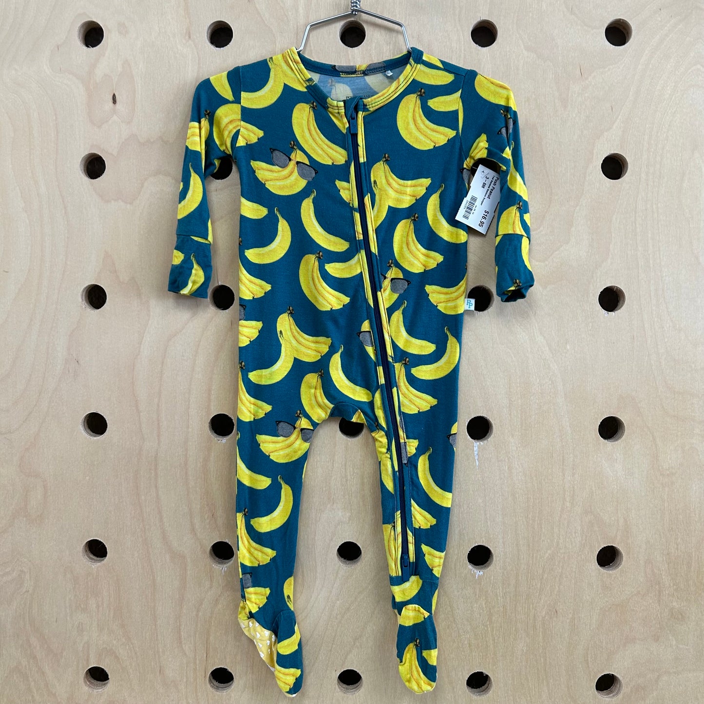 Teal Bananas Bamboo Romper