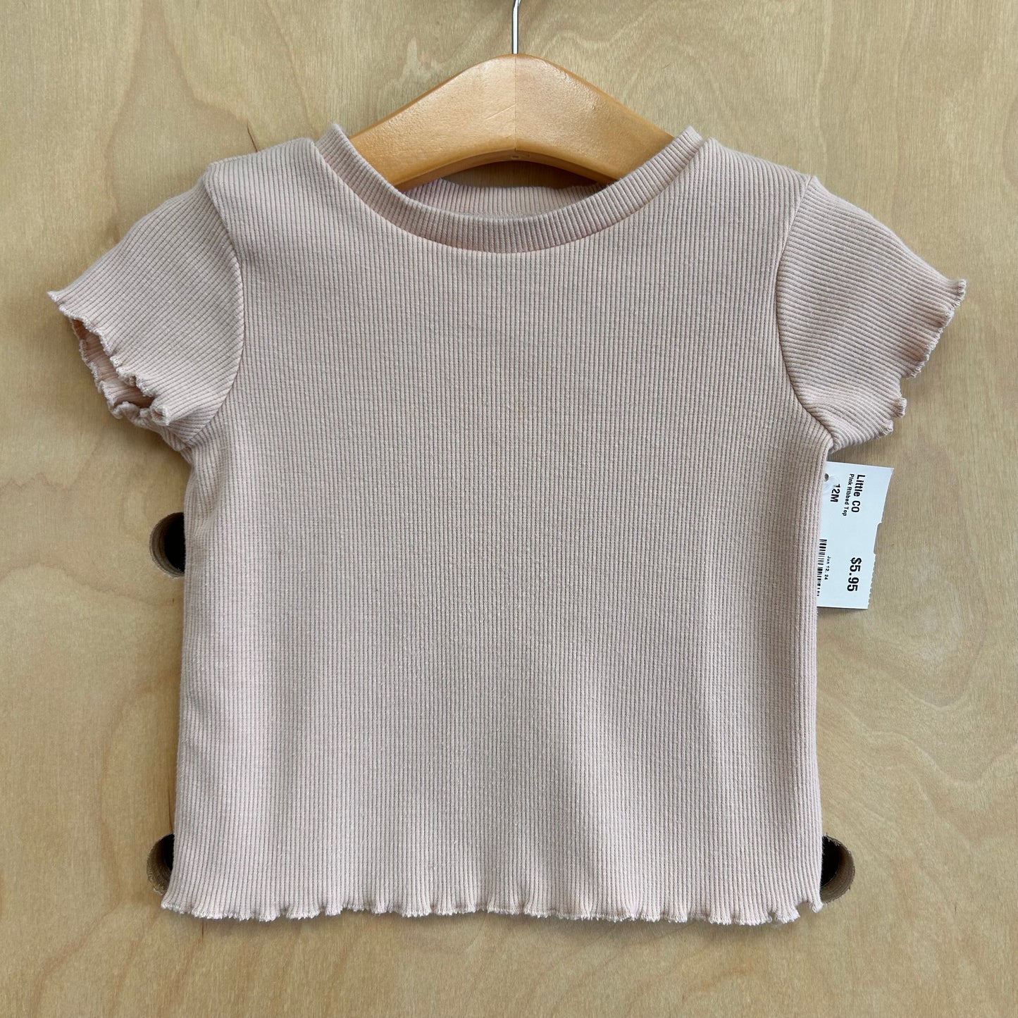 Pink Ribbed Top