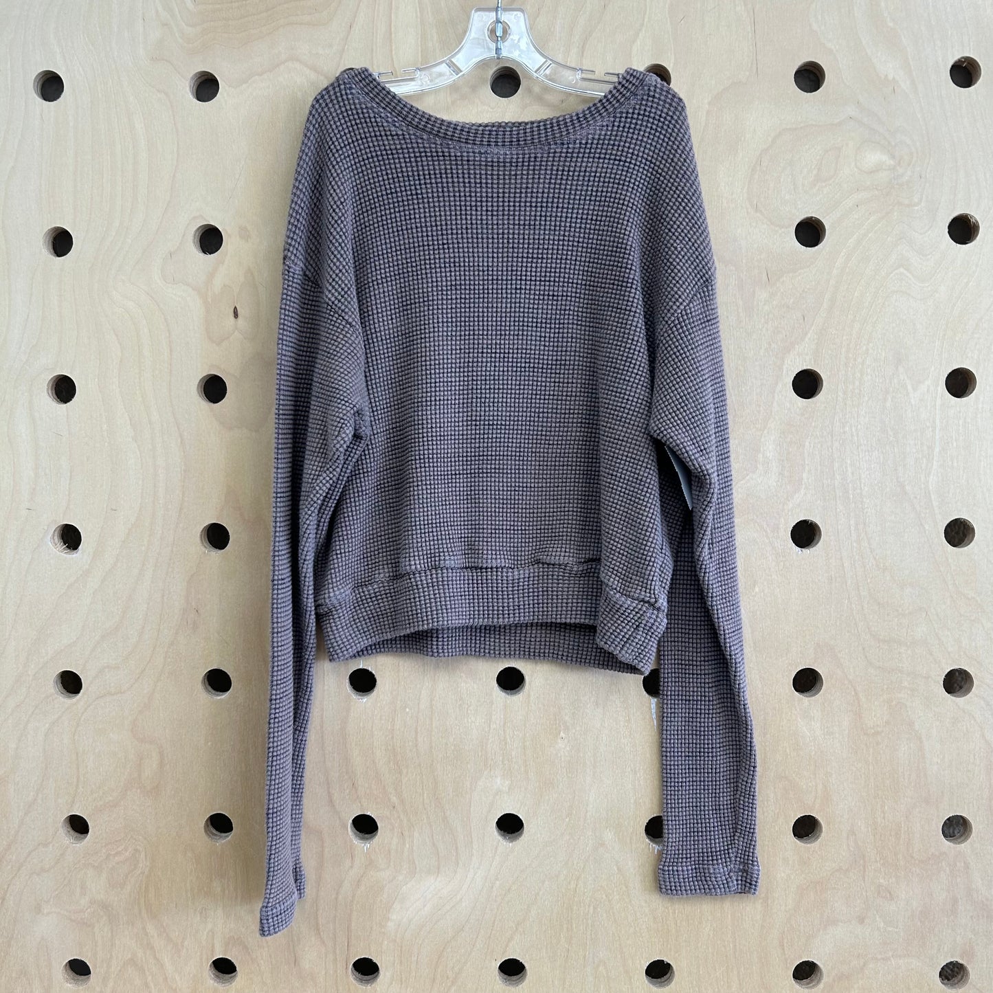 Dusty Purple Waffle Knit Long Sleeve