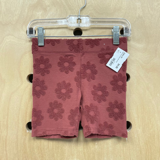 Brown Terry Flowers Bike Shorts