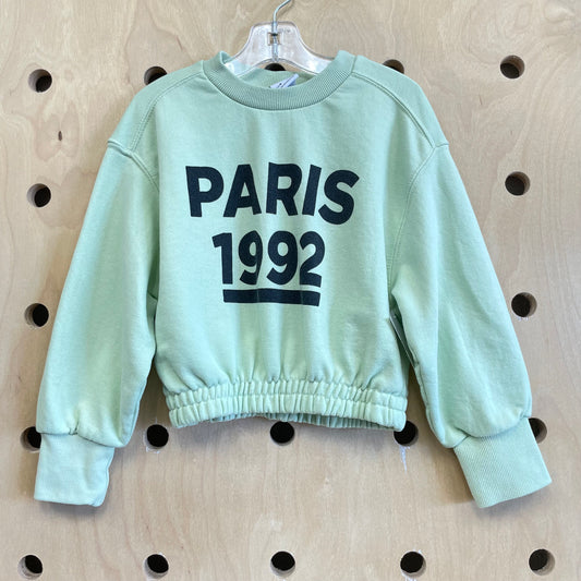 Lime Paris 92 Crop Pullover