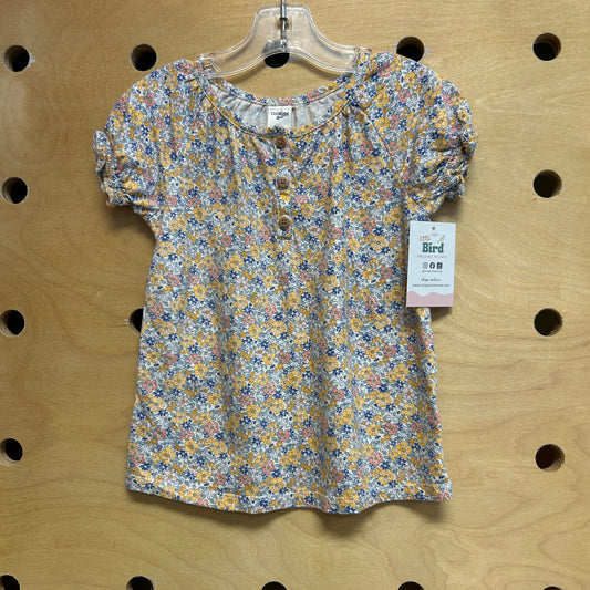 Yellow/Blue Floral Tee