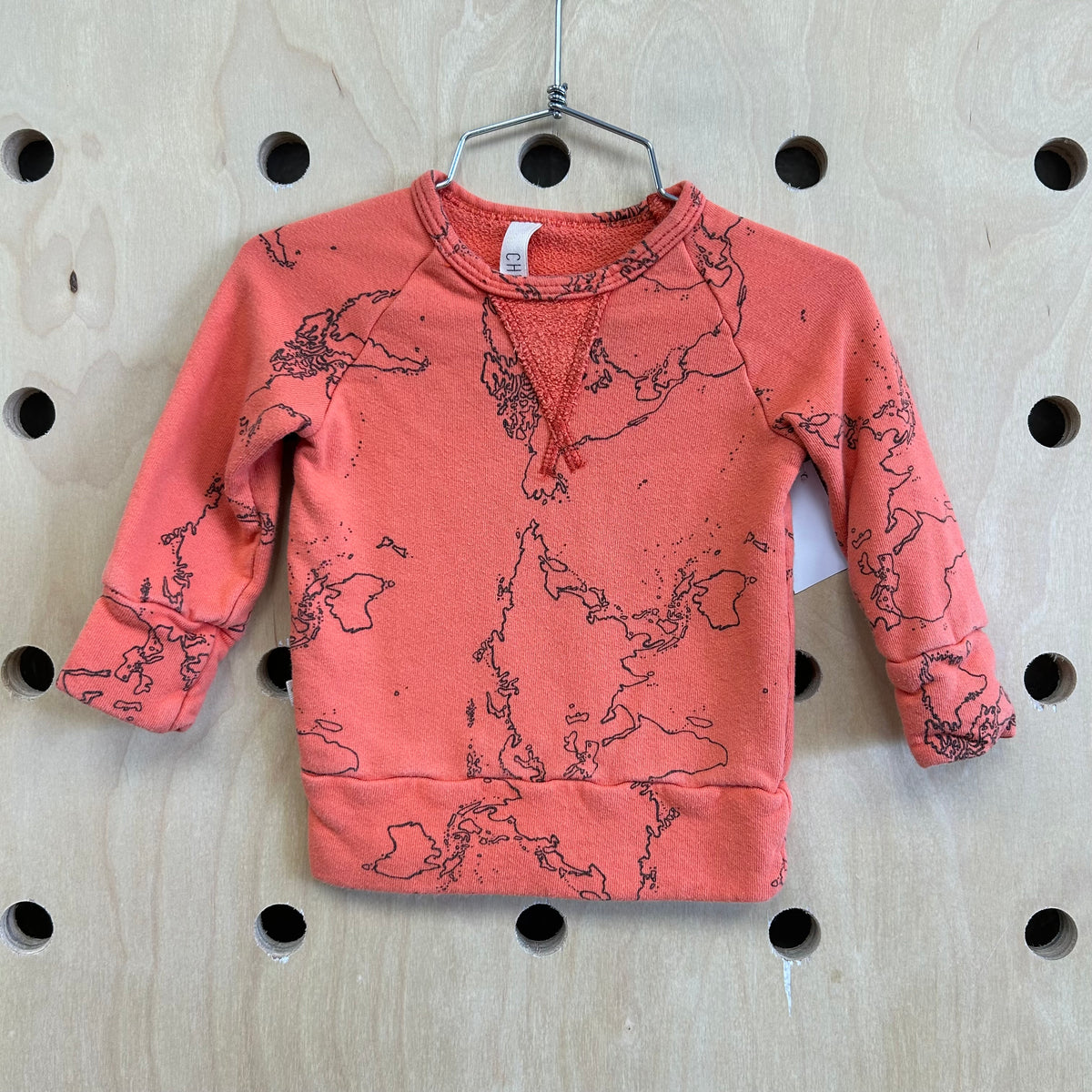 Orange Continents Pullover