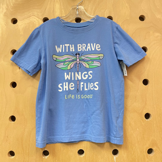 Blue with Brave Wings Tee