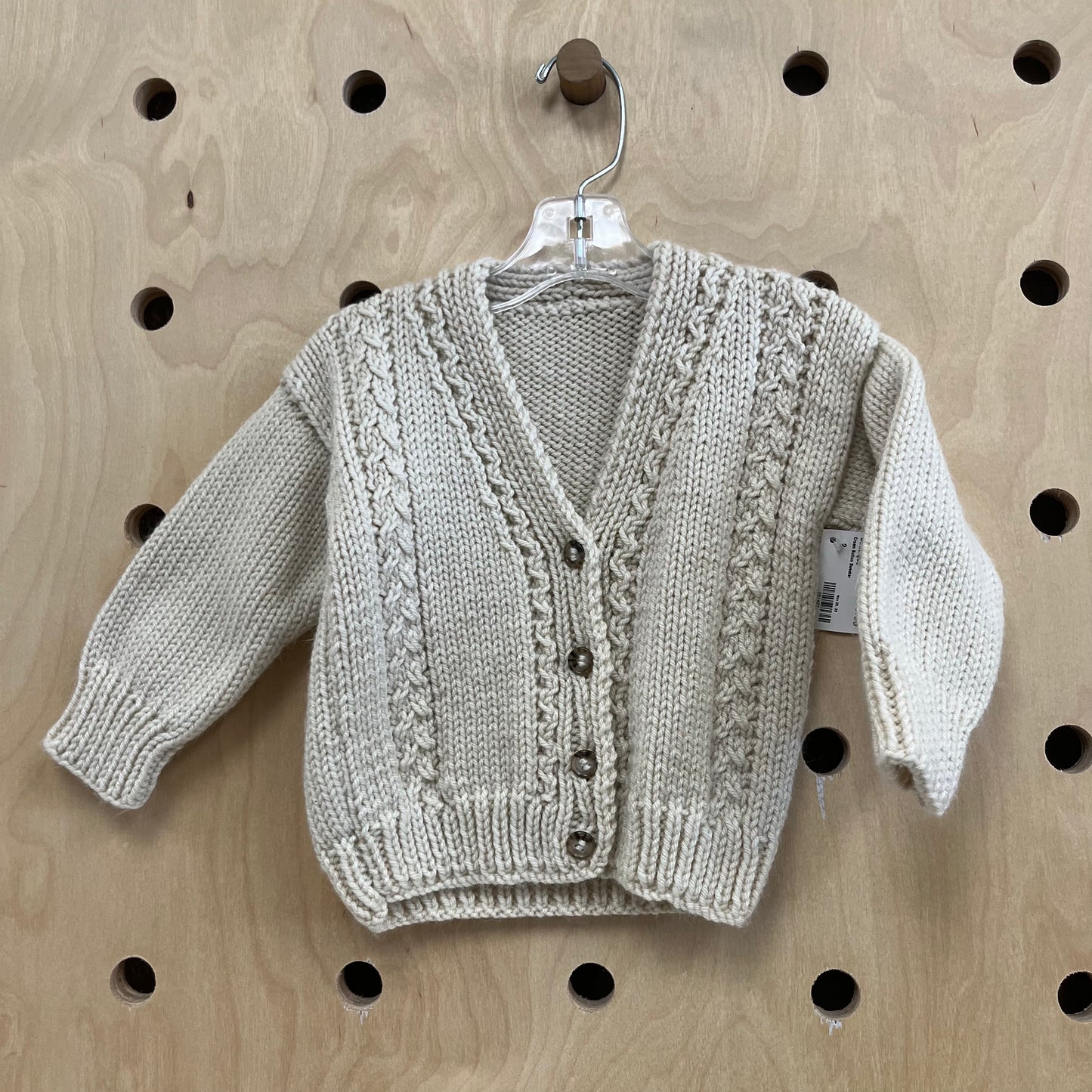 Cream Button Sweater