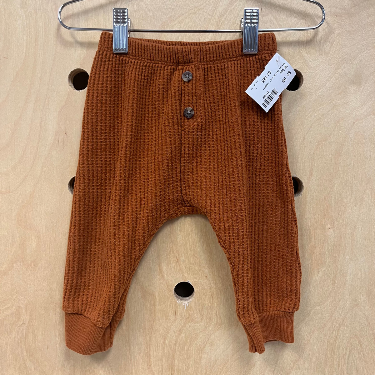 Orange Waffle Knit Joggers