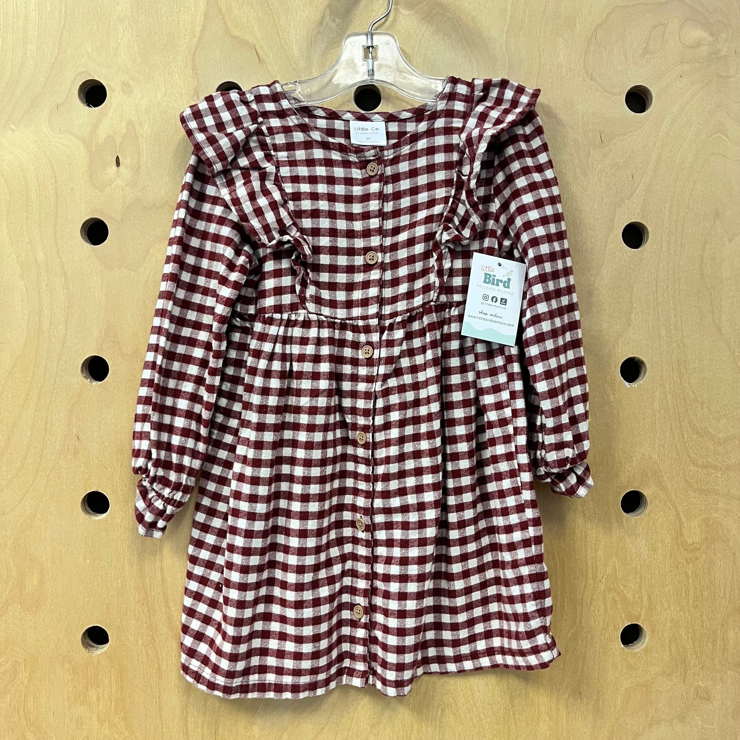 Organic Red Plaid Flannel Dress
