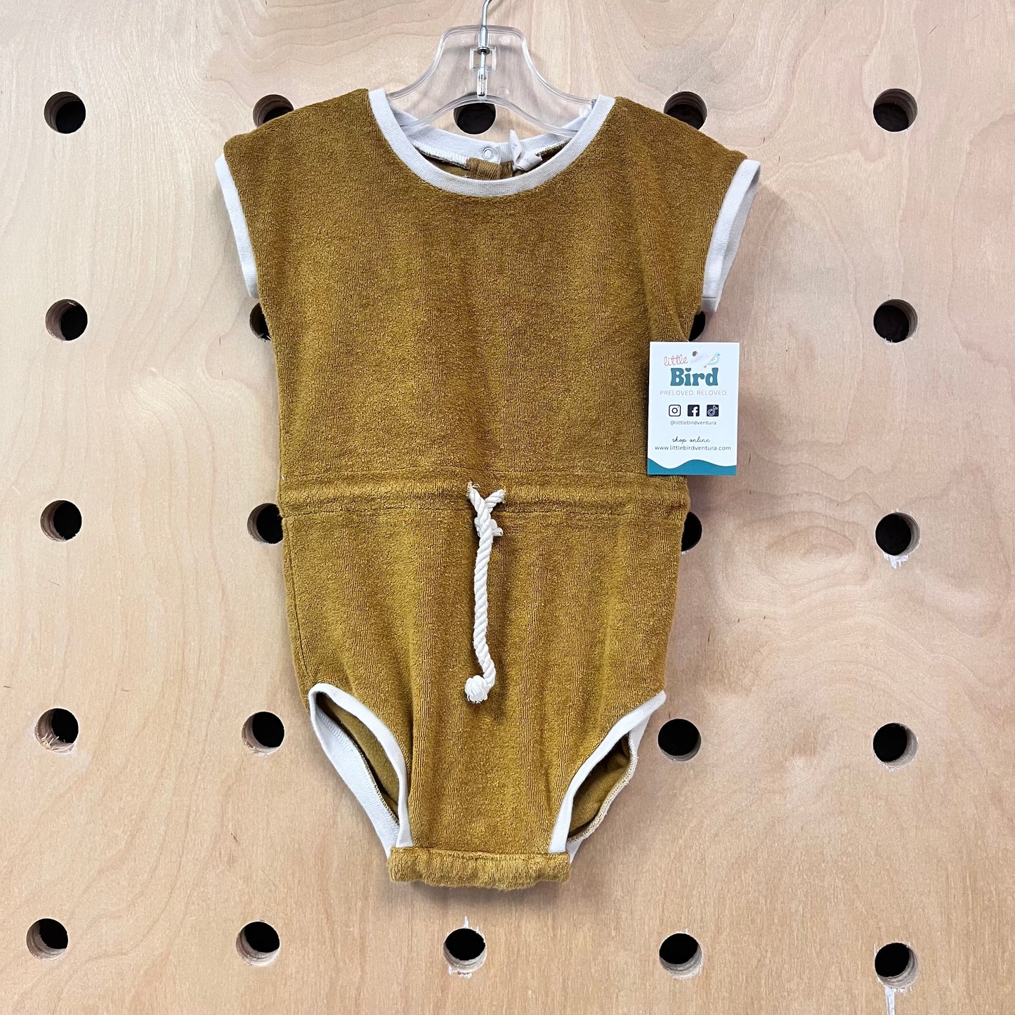 Mustard Terry Romper