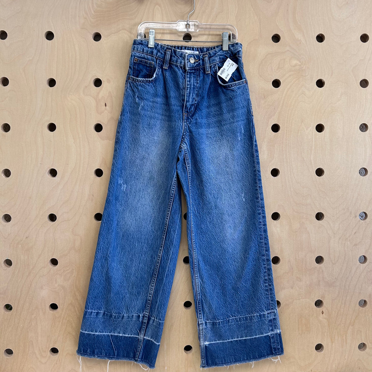 Distressed Wide Leg Denim