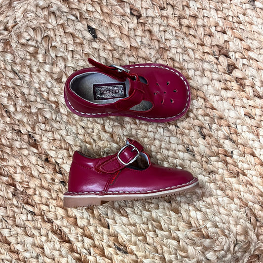 Red Leather Mary Janes