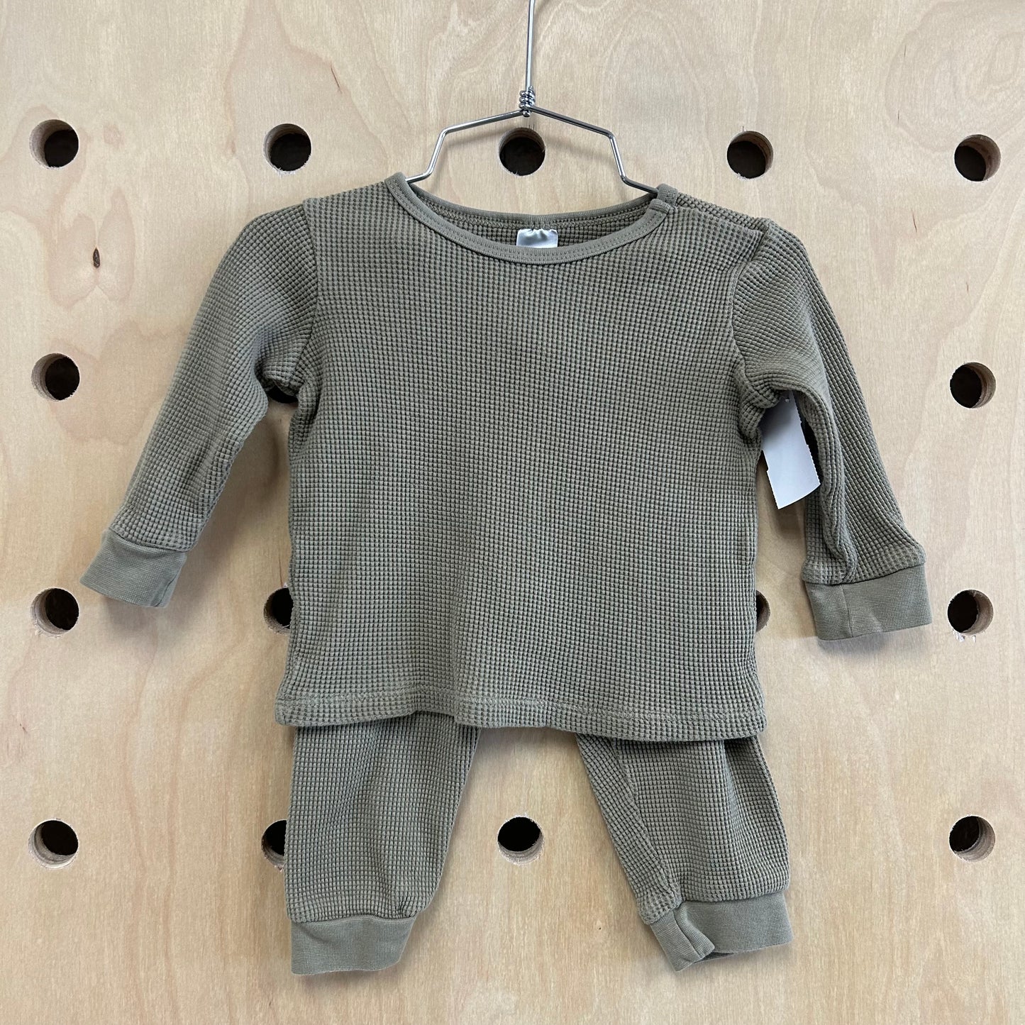 Green Waffle Knit Outfit