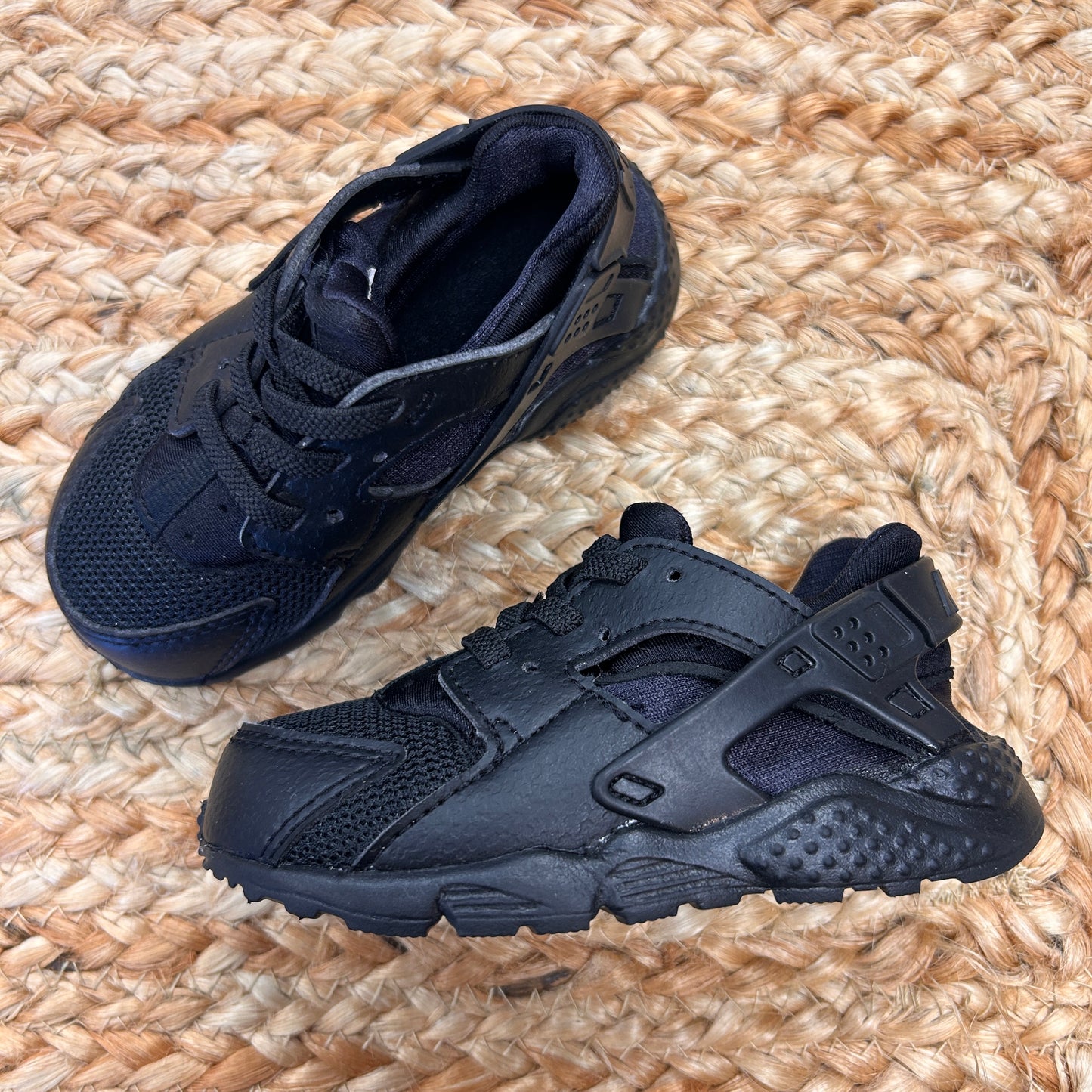 Black Slip On Huarache Sneakers