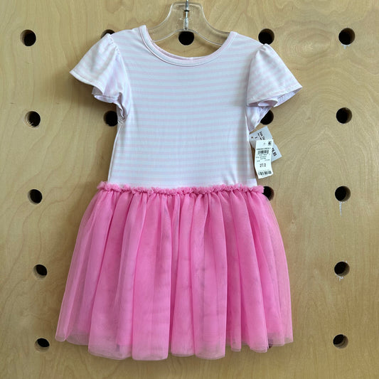Pink + White Striped Tulle Dress NEW!