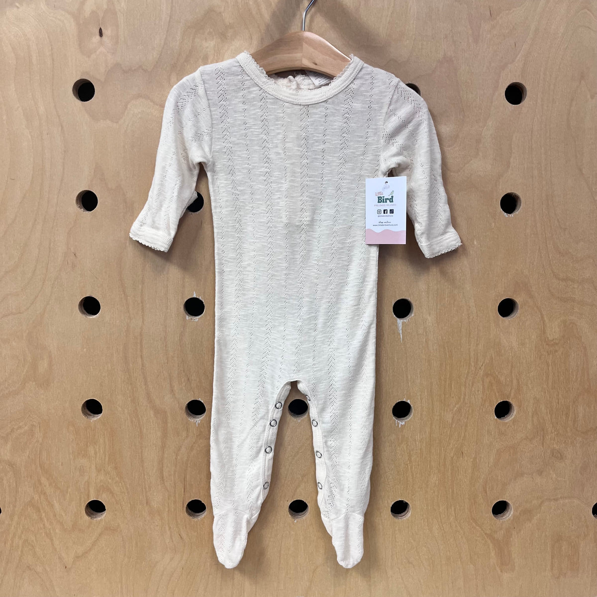 Organic Yellow Pointelle Footies