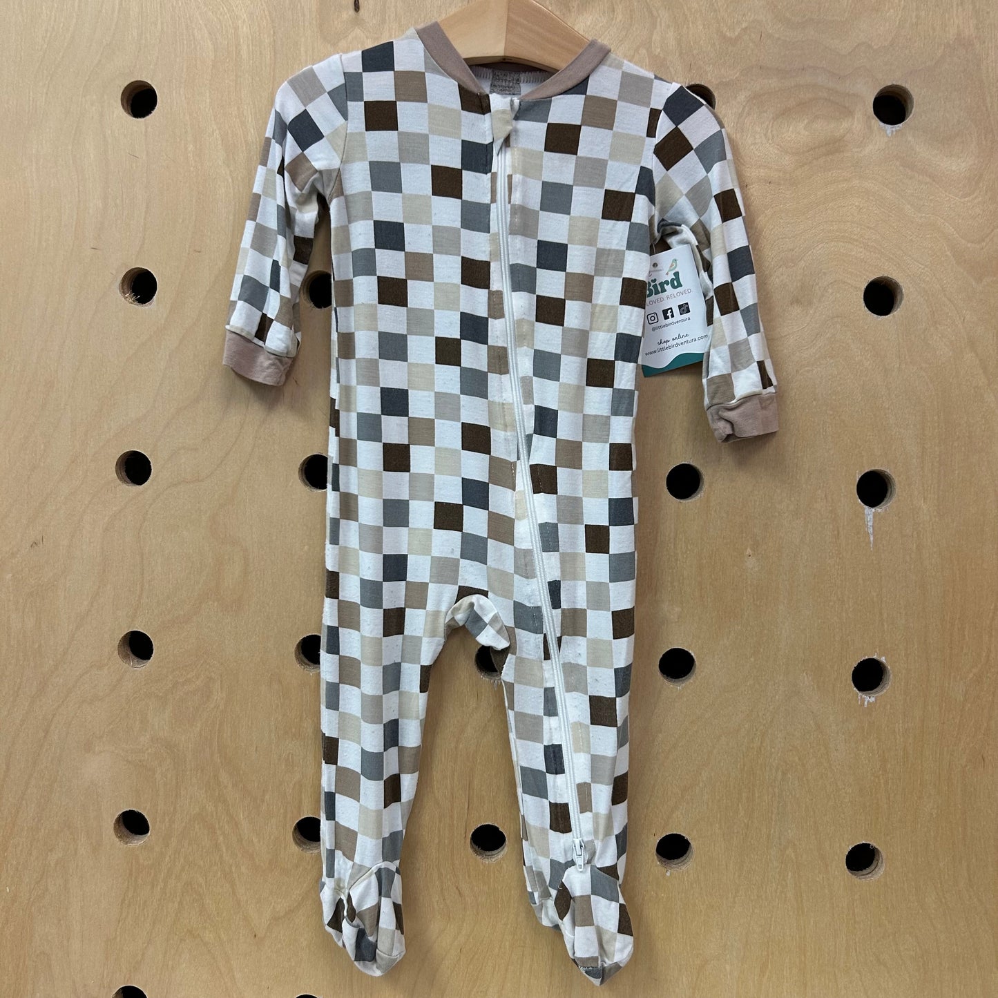 Checkered Bamboo Footies