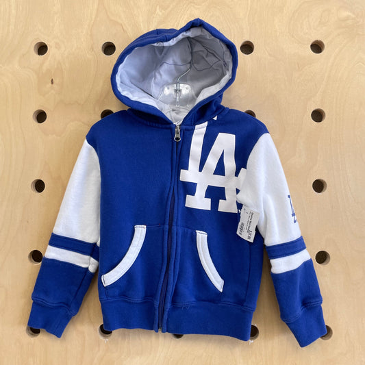 Blue + White Dodgers Zip Hoodie