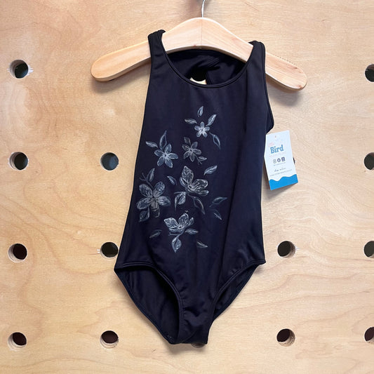 Black Floral Leotard