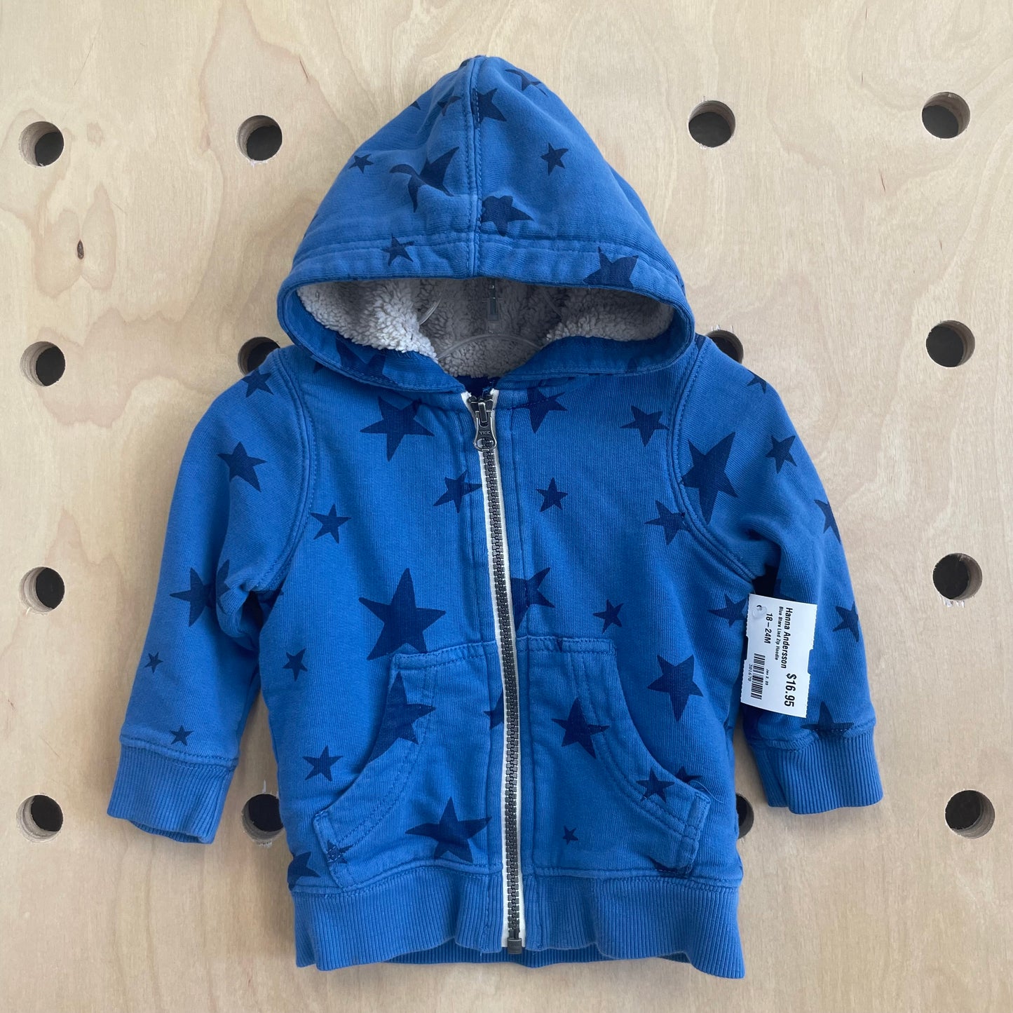 Blue Stars Lied Zip Hoodie