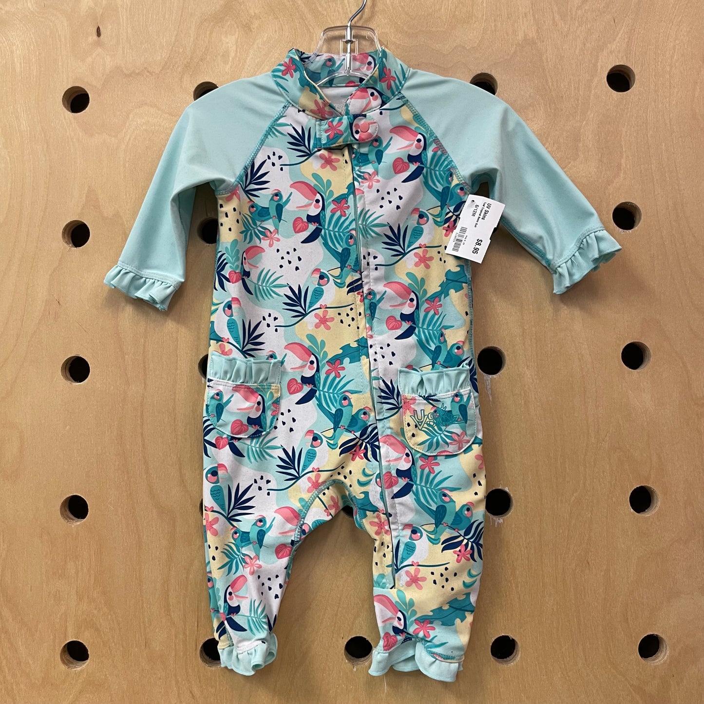 Teal Tropical Swim Suit