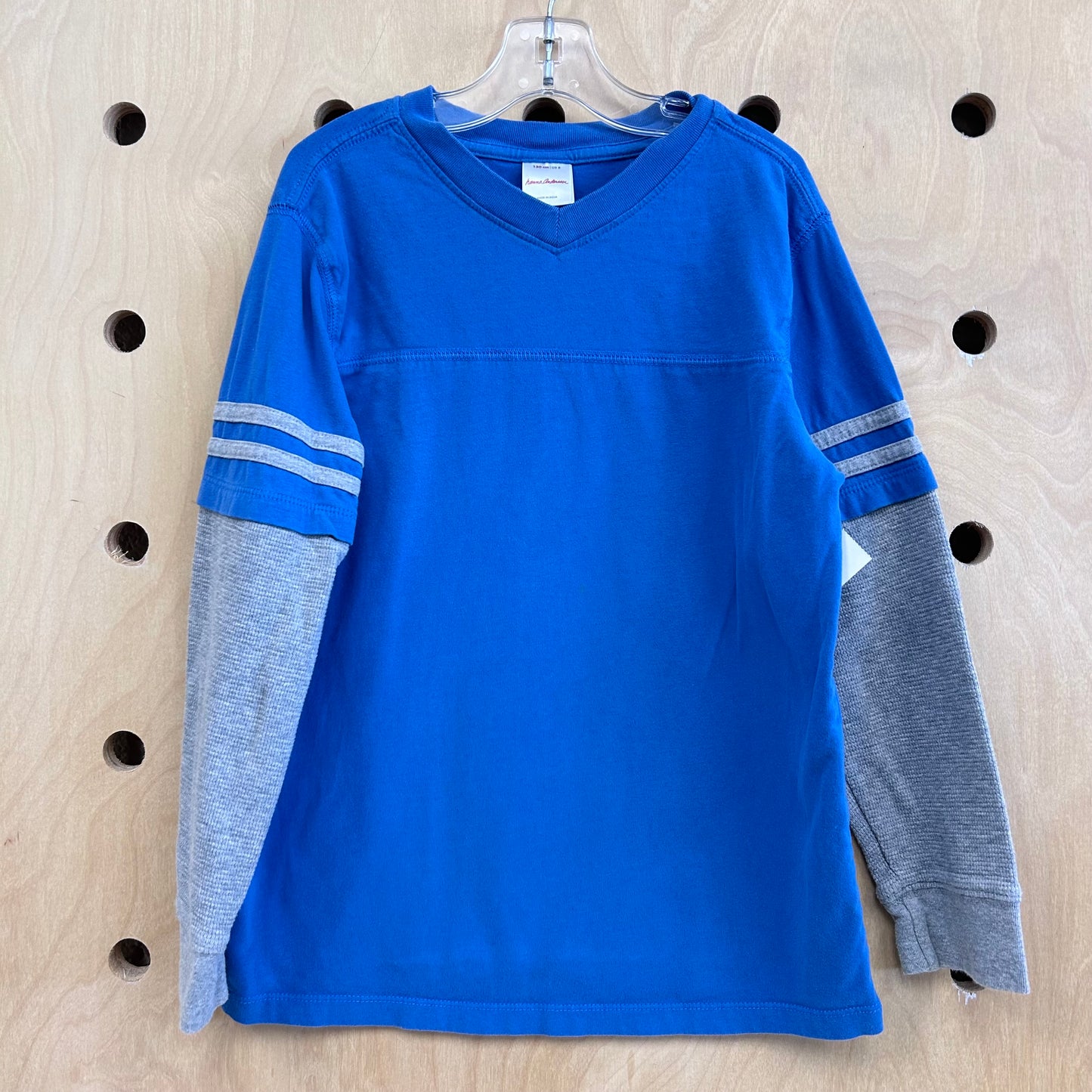 Blue & Grey LS Vneck