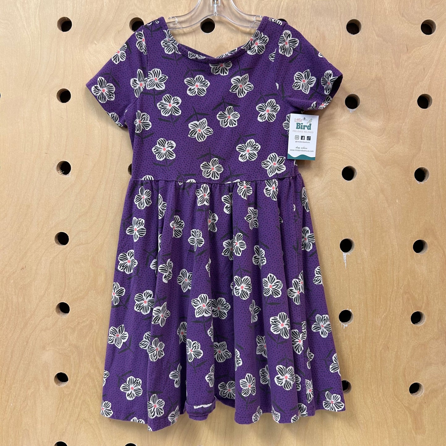 Purple Floral Twirl Dress