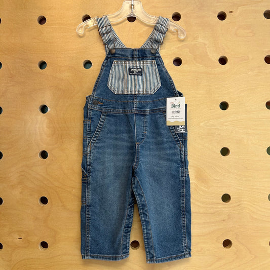 Denim Striped Pocket Overalls NEW!