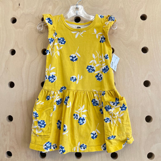 Purple + Yellow Floral Dress
