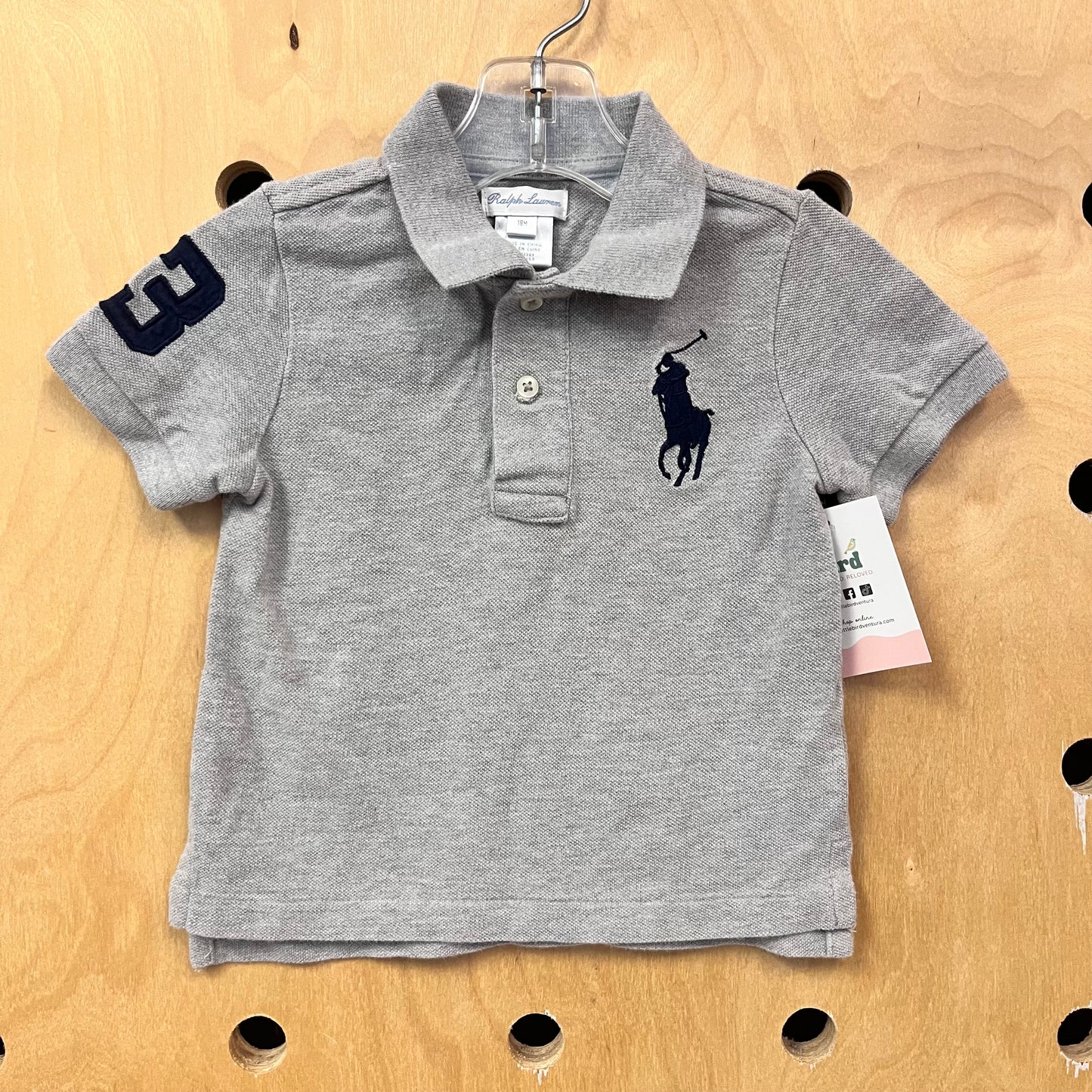 Grey Logo Polo