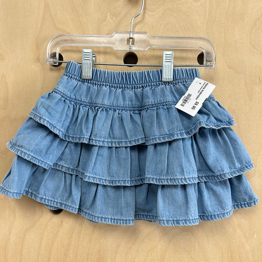 Denim Ruffles Skirt