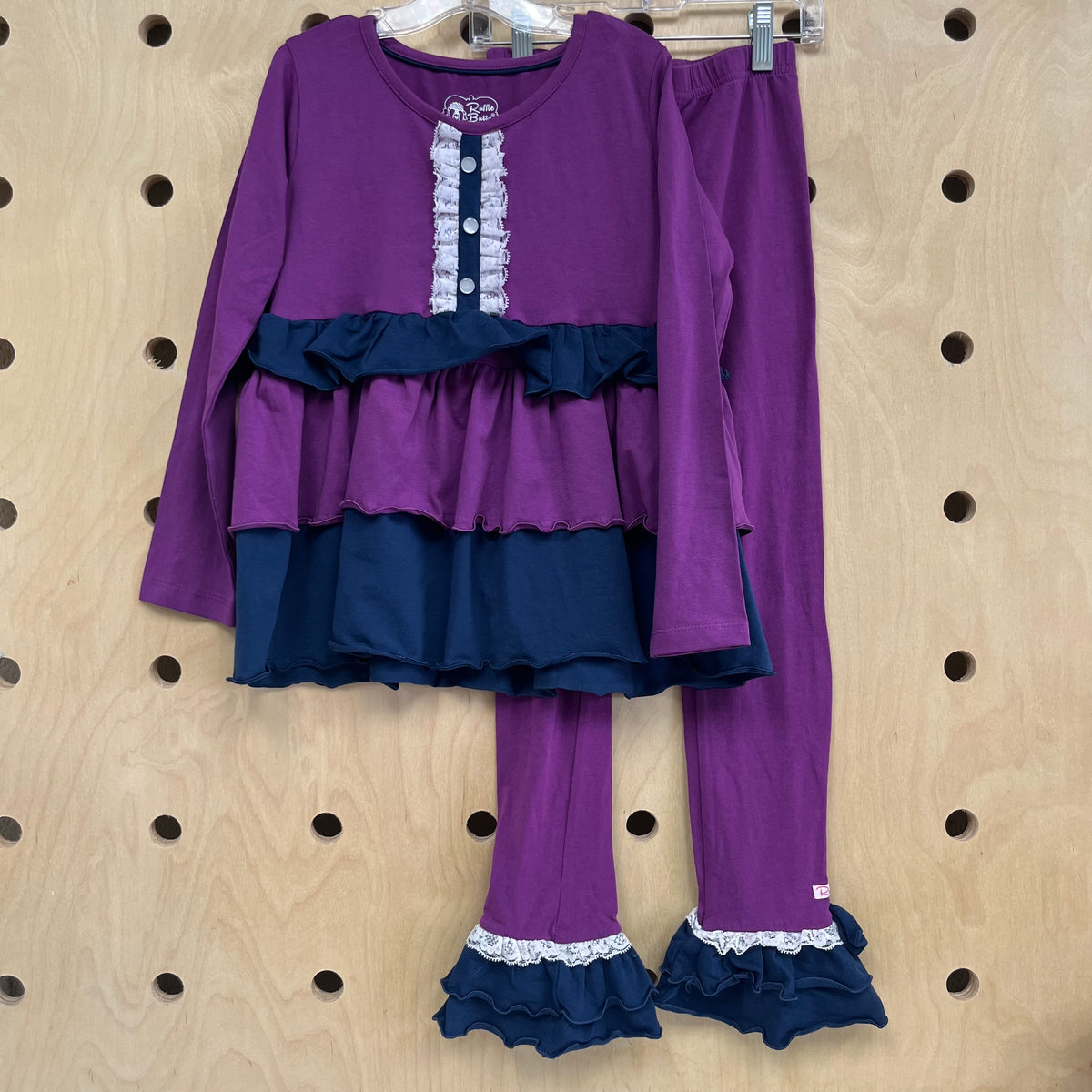 Purple & Navy Ruffle Outfit NEW!