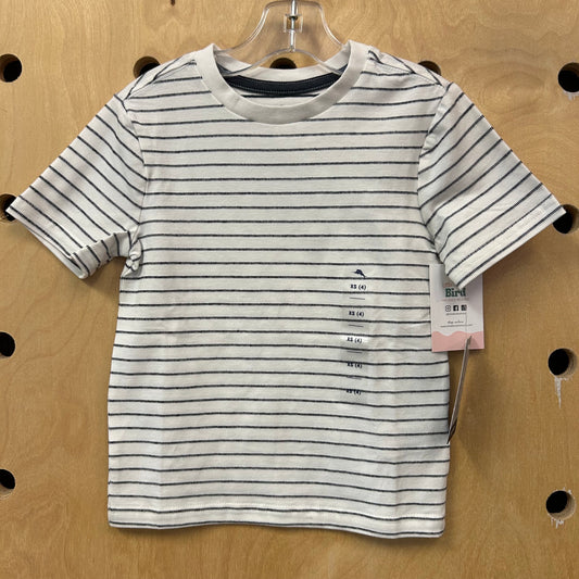 White & Blue Striped Tee NEW!