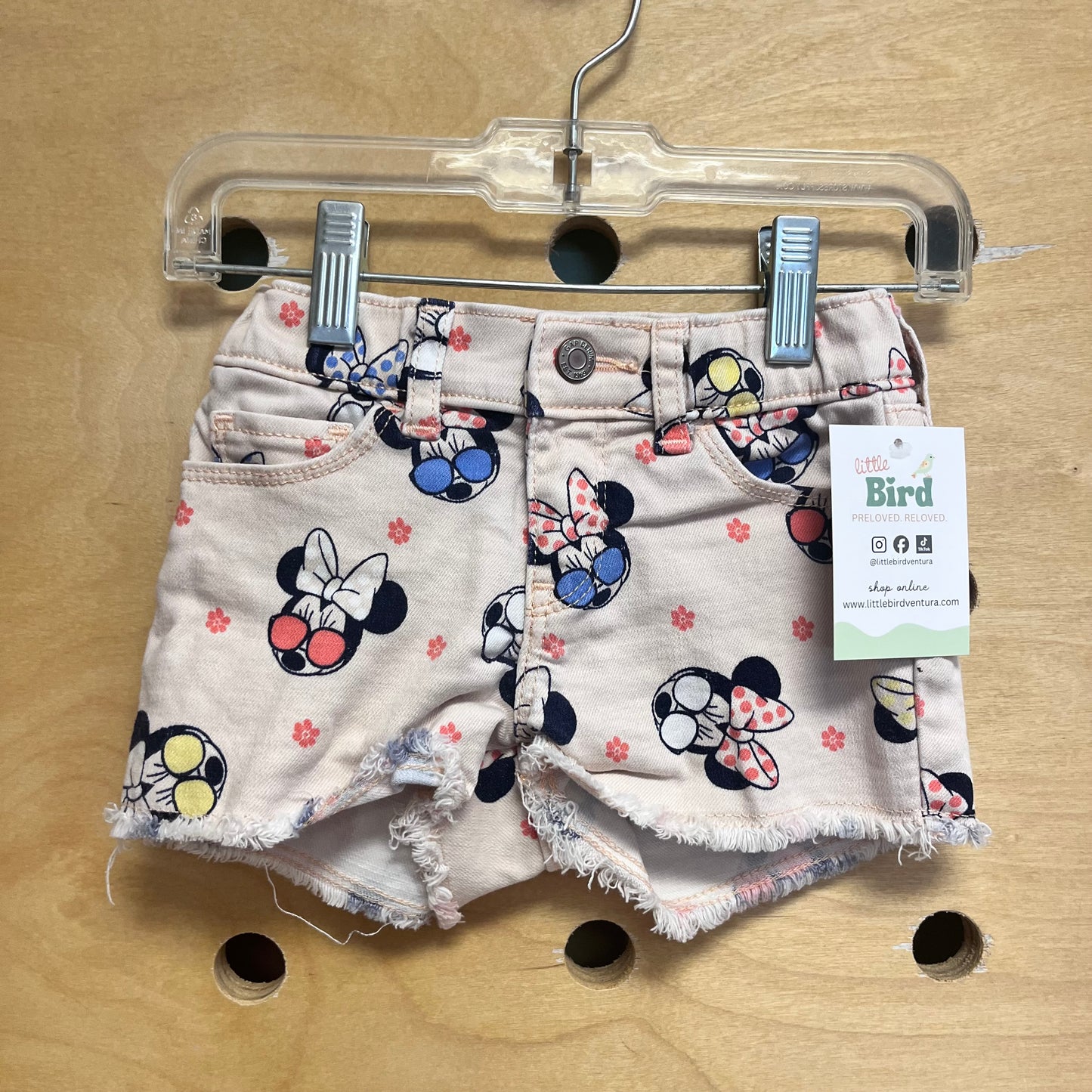 Pink Minnie Mouse Denim Shorts
