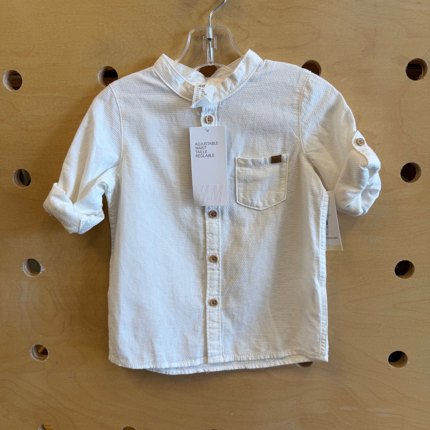 White Cotton Button Up NEW!