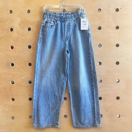 Elastic Waist Baggy Denim