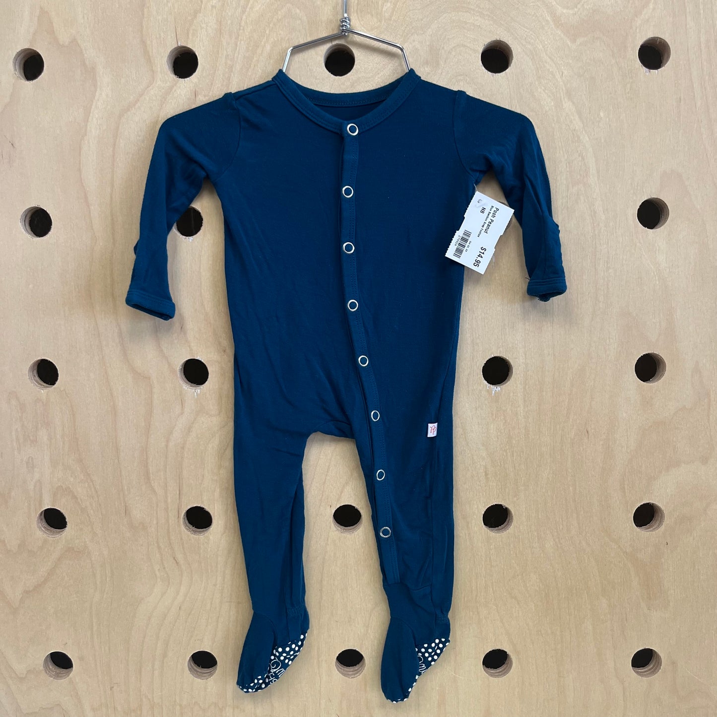 Blue Bamboo Snap Footies